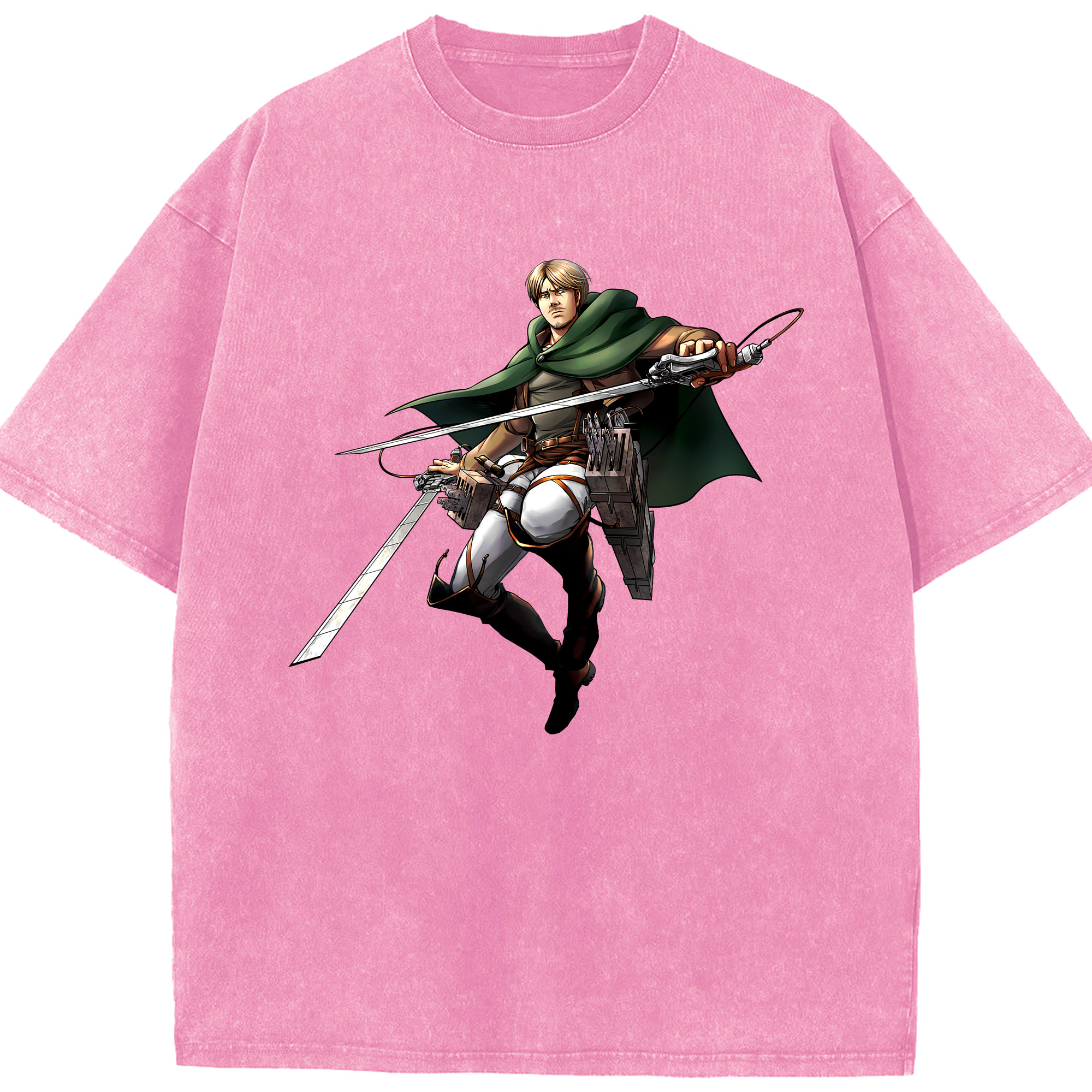 （画像用） 進撃の巨人 Attack on Titan 綿100% ヴィンテージ風 半袖Tシャツ（フロントプリント）